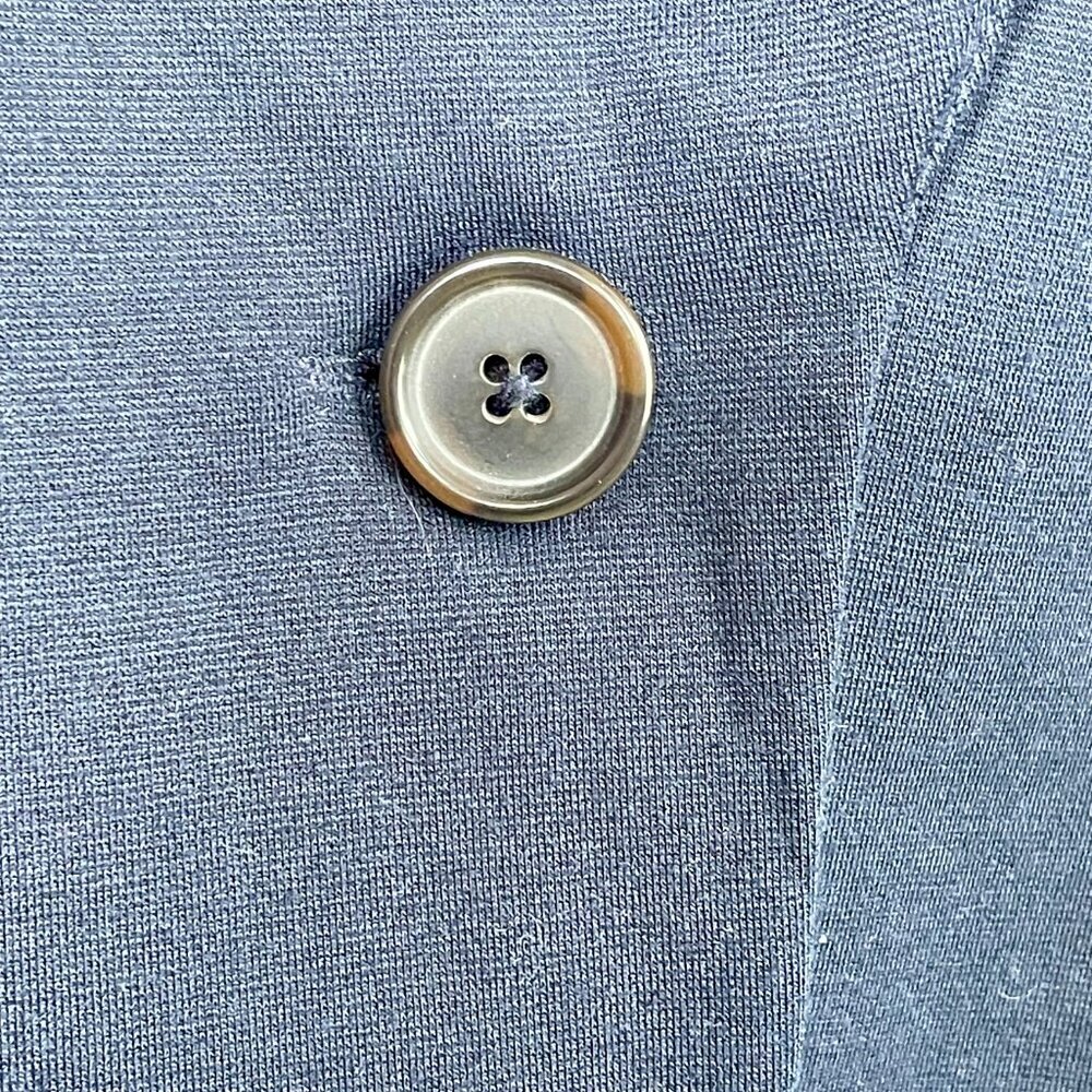 Banana Republic Slim Shawl Collar Knit Blazer Jacket Navy Blue Medium - Picture 7 of 12
